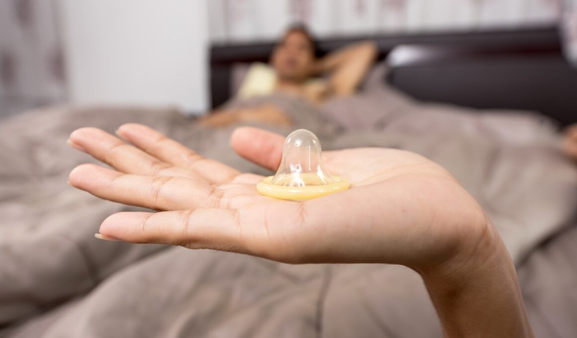 Close-up of Woman Holding Condom