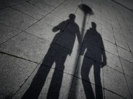 two men's shadow